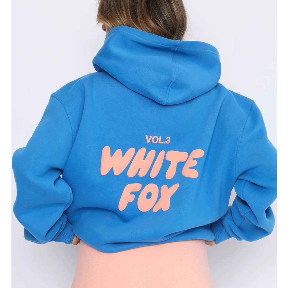 White fox blue hoodie XS/S